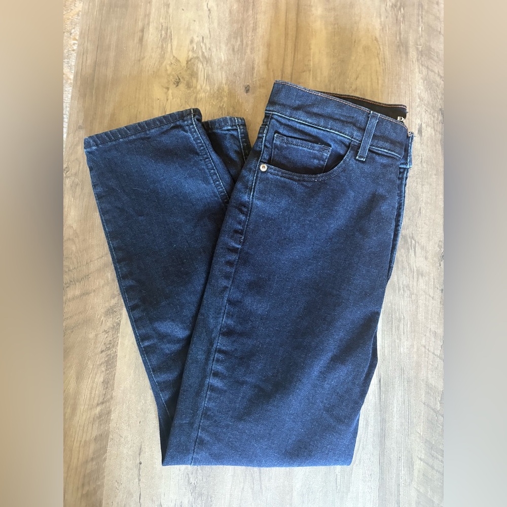 Express High Rise Cropped Straight Jeans